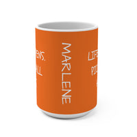 Load image into Gallery viewer, "Life Happens Pickleball Helps" 1 - Ceramic Mug 15oz - PERSONALIZED