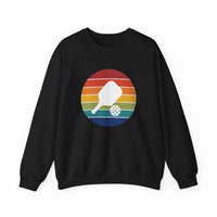 Load image into Gallery viewer, "Pickleball Paddle Ball Retro Circle" 1 - Gildan 18000 Crewneck Sweatshirt