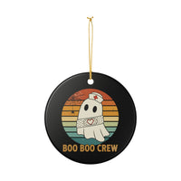 Load image into Gallery viewer, "Boo Boo Crew" Single‑Sided Ceramic Ornament 1 — Nurse Gift &amp; Stocking Stuffer | Printed On Demand