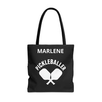 Load image into Gallery viewer, "Pickleballer" 1 - Canvas Tote 18" x 18" - PERSONALIZED