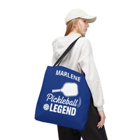 Load image into Gallery viewer, "Pickleball Legend" 1 - Canvas Tote 18" x 18" - PERSONALIZED