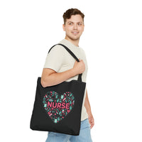 Load image into Gallery viewer, "Nurse Heart Tools" 2 - Canvas Tote 18" x 18"