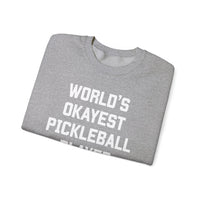Load image into Gallery viewer, "World's Okayest Pickleball Player" 1 - Gildan 18000 Crewneck Sweatshirt