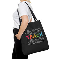 Load image into Gallery viewer, "Teach" Repeat 2 - Canvas Tote 18" x 18"