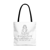 Load image into Gallery viewer, "Let That Shit Go" EB - Canvas Tote 18' x 18 "