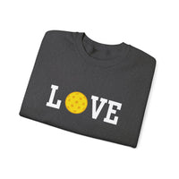 Load image into Gallery viewer, "LOVE Pickleball" 1 - Yellow - Gildan 18000 Crewneck Sweatshirt