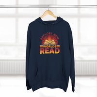Load image into Gallery viewer, "Explore New Worlds READ" - Lane Seven LS14001 Premium Hooded Sweatshirt