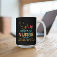 Load image into Gallery viewer, "Vintage Nurse" 1 - Ceramic Mug 15oz - PERSONALIZED
