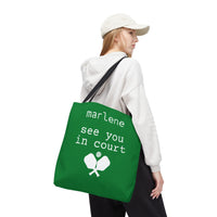 Load image into Gallery viewer, "See You In Court" 1 - Canvas Tote 18" x 18" - PERSONALIZED