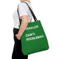 Load image into Gallery viewer, "Can't Pickleball" 2 - Canvas Tote 18" x 18" - PERSONALIZED