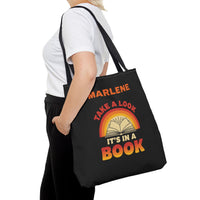 Load image into Gallery viewer, "Take a Look. It's In a Book" - Canvas Tote 18" x 18" - PERSONALIZED