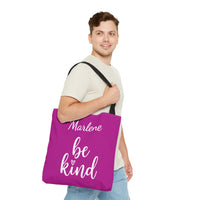 Load image into Gallery viewer, "Be Kind" 2 - Canvas Tote 18" x 18" - PERSONALIZED