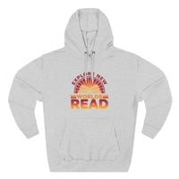 Load image into Gallery viewer, "Explore New Worlds READ" - Lane Seven LS14001 Premium Hooded Sweatshirt
