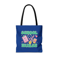 Load image into Gallery viewer, "School  Nurse" 2 - Tools - Canvas Tote 18" x 18"