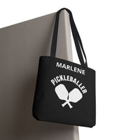 Load image into Gallery viewer, "Pickleballer" 1 - Canvas Tote 18" x 18" - PERSONALIZED
