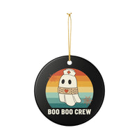Load image into Gallery viewer, "Boo Boo Crew" Single‑Sided Ceramic Ornament 3 — Nurse Gift &amp; Stocking Stuffer | Printed On Demand