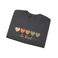 Load image into Gallery viewer, "Be Kind Hearts" 2 - Gildan 18000 Crewneck Sweatshirt