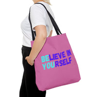 Load image into Gallery viewer, "Believe In Yourself BE YOU" 4 - Canvas Tote 18" x 18"