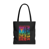 Load image into Gallery viewer, "Nurse Live Love Heal" 1 - Canvas Tote 18" x 18"