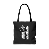 Load image into Gallery viewer, "Nurse Flag" 1 - Canvas Tote 18" x 18" - PERSONALIZED