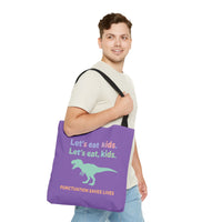 Load image into Gallery viewer, "Let's Eat Kids. Let's Eat, Kids." 2 - Canvas Tote 18" x 18"