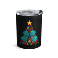 Load image into Gallery viewer, "Pickleball Christmas Tree" 2 - Tumbler 10oz - PERSONALIZED