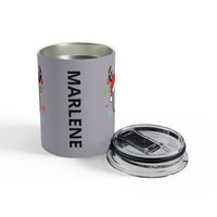 Load image into Gallery viewer, "Pickleball Paddle Santa Hat" 1 - Tumbler 10oz - PERSONALIZED