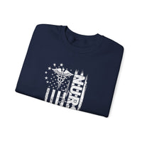 Load image into Gallery viewer, "Nurse Flag" 1 - Gildan 18000 Crewneck Sweatshirt | Cotton Blend