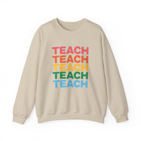 Load image into Gallery viewer, "Teach" Repeat 1 - Gildan 18000 Crewneck Sweatshirt