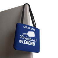 Load image into Gallery viewer, "Pickleball Legend" 1 - Canvas Tote 18" x 18" - PERSONALIZED