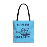 Load image into Gallery viewer, "Dink Positive" 2 - Canvas Tote 18" x 18" - PERSONALIZED