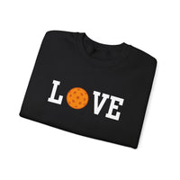 Load image into Gallery viewer, "LOVE Pickleball" 1 - Orange - Gildan 18000 Crewneck Sweatshirt