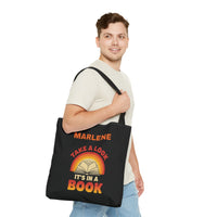 Load image into Gallery viewer, "Take a Look. It's In a Book" - Canvas Tote 18" x 18" - PERSONALIZED