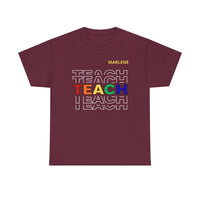 Load image into Gallery viewer, "Teach" Repeat 2 - Gildan 5000 Heavy Cotton Tee - PERSONALIZED