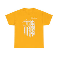 Load image into Gallery viewer, "Nurse Flag" 1 - Gildan 5000 Heavy Cotton Tee - PERSONALIZED