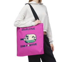 Load image into Gallery viewer, "Dink Positive" 3 - Canvas Tote 18" x 18" - PERSONALIZED