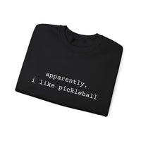 Load image into Gallery viewer, "Apparently I Like Pickleball" 1 - Gildan 18000 Crewneck Sweatshirt