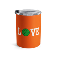 Load image into Gallery viewer, "Love Pickleball" 1 - Green - Tumbler 10oz - PERSONALIZED