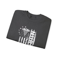 Load image into Gallery viewer, "Nurse Flag" 1 - Gildan 18000 Crewneck Sweatshirt | Cotton Blend