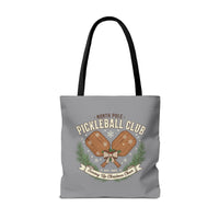 Load image into Gallery viewer, "North Pole Pickleball Club Serving Up Christmas Cheer" 2 - Canvas Tote 18" x 18"