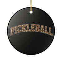 Load image into Gallery viewer, "Pickleball Leopard" - 3 Inch Ceramic Ornament Pickleball Gift
