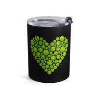 Load image into Gallery viewer, "Pickleballs Heart" 1 - Tumbler 10oz - PERSONALIZED
