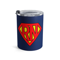 Load image into Gallery viewer, "RN Superhero Shield" 1 - Tumbler 10oz - PERSONALIZED