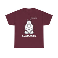 Load image into Gallery viewer, "Llamaste" 4 - Gildan 5000 Heavy Cotton Tee - PERSONALIZED