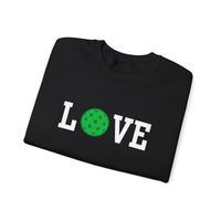 Load image into Gallery viewer, "LOVE Pickleball" 1 - Green - Gildan 18000 Crewneck Sweatshirt