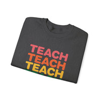 Load image into Gallery viewer, "Teach" Repeat 1 - Gildan 18000 Crewneck Sweatshirt