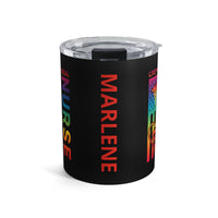 Load image into Gallery viewer, "Nurse Live Love Heal" 2 - Tumbler 10oz - PERSONALIZED