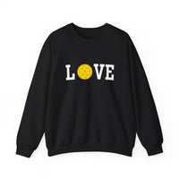 Load image into Gallery viewer, "LOVE Pickleball" 1 - Yellow - Gildan 18000 Crewneck Sweatshirt