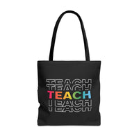 Load image into Gallery viewer, "Teach" Repeat 2 - Canvas Tote 18" x 18"