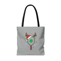 Load image into Gallery viewer, "Pickleball Paddle Santa Hat" 1 - Canvas Tote 18" x 18" - PERSONALIZED